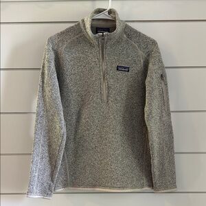 Patagonia Gray Zip Up Sweater with Cozy Fleece